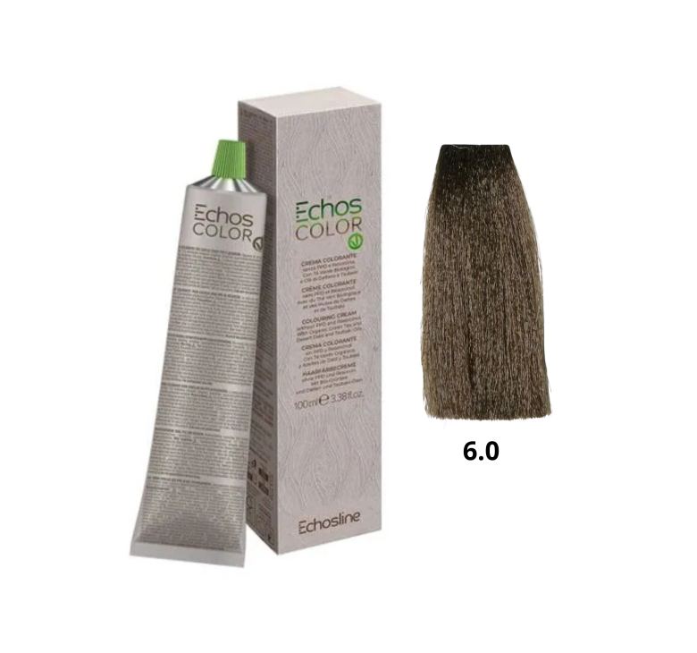 Крем-фарба Echosline Echos Color Vegan Colouring Cream 6.0 темний блондин натуральний 100мл