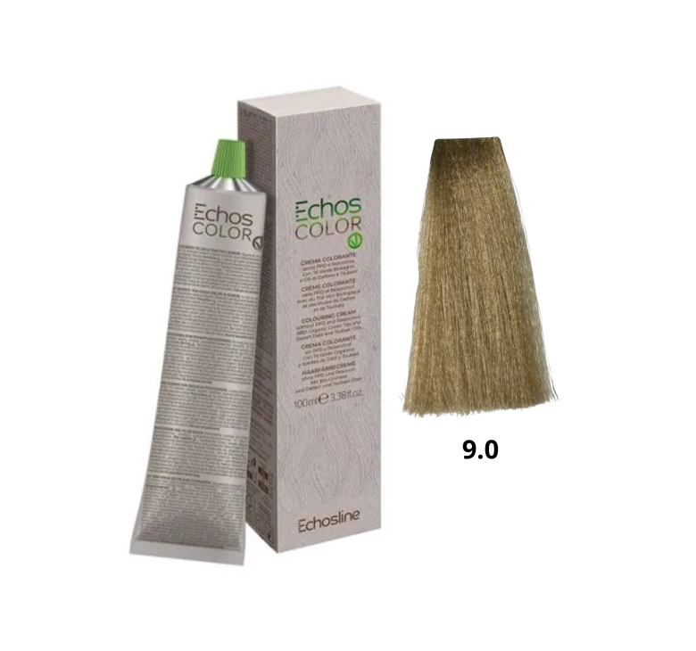 Крем-фарба Echosline Echos Color Vegan Colouring Cream 9.0 дуже світлий блондин 100мл