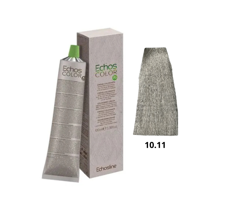 Крем-краска  Echosline Echos Color Vegan Colouring Cream 10.11 платиновый блонд экстра холодный 100мл
