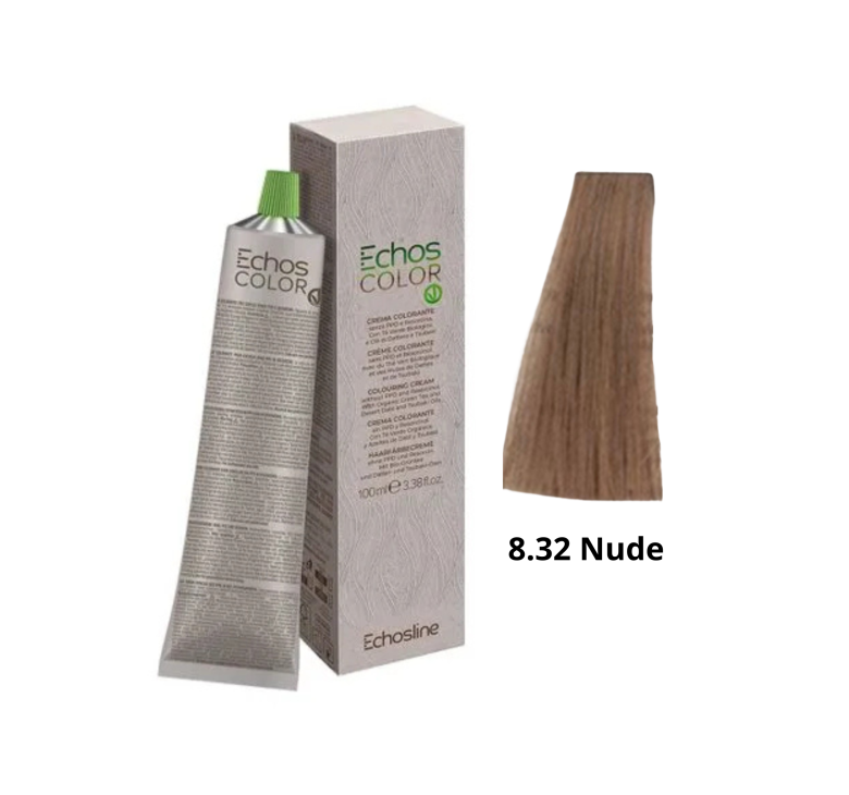 Крем-фарба Echosline Echos Color Vegan Colouring Cream 8.32 Nude світлий блондин коричнево-сірий тауп 100мл