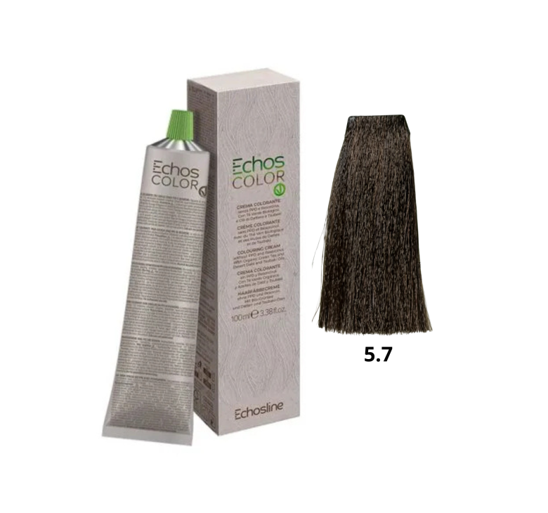 Крем-фарба Echosline Echos Color Vegan Colouring Cream 5.7 100мл колір світло-каштановий коричневий
