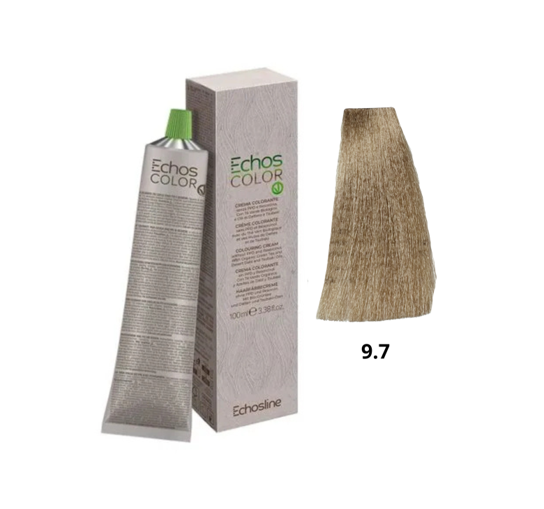 Крем-фарба Echosline Echos Color Vegan Colouring Cream 9.7 дуже світлий блондин пісочний 100мл