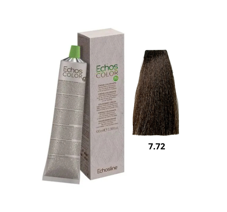 Крем-фарба Echosline Echos Color Vegan Colouring Cream 7.72 середній блондин теплий коричневий 100мл