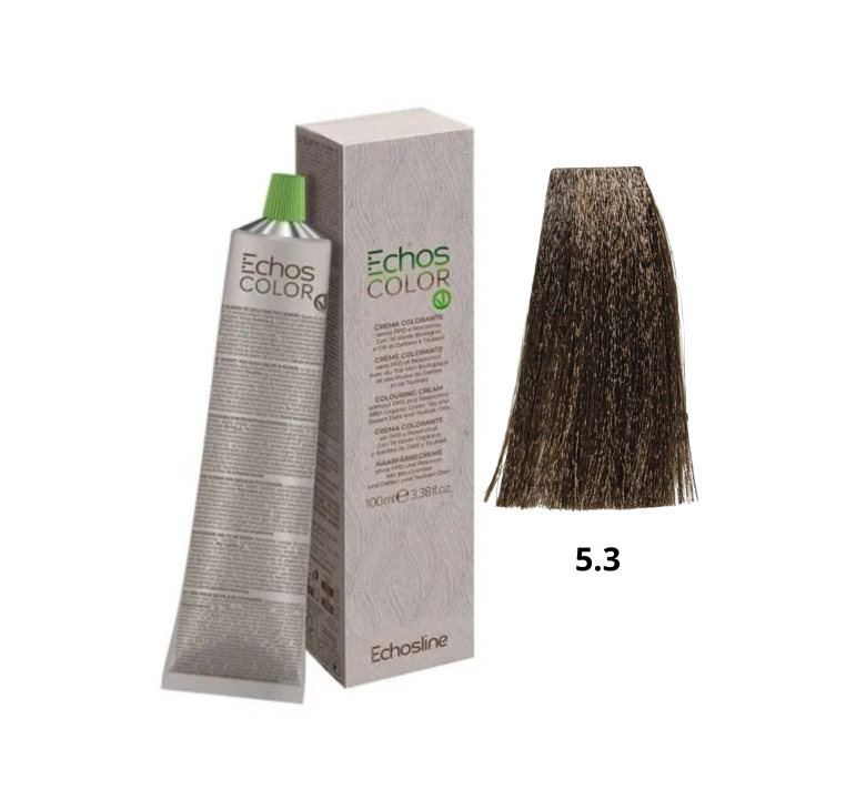 Крем-фарба Echosline Echos Color Vegan Colouring Cream 5.3 світло-каштановий золотистий 100мл
