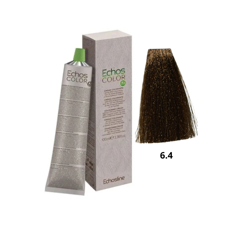 Крем-фарба Echosline Echos Color Vegan Colouring Cream 6.4 темний блондин мідний 100мл