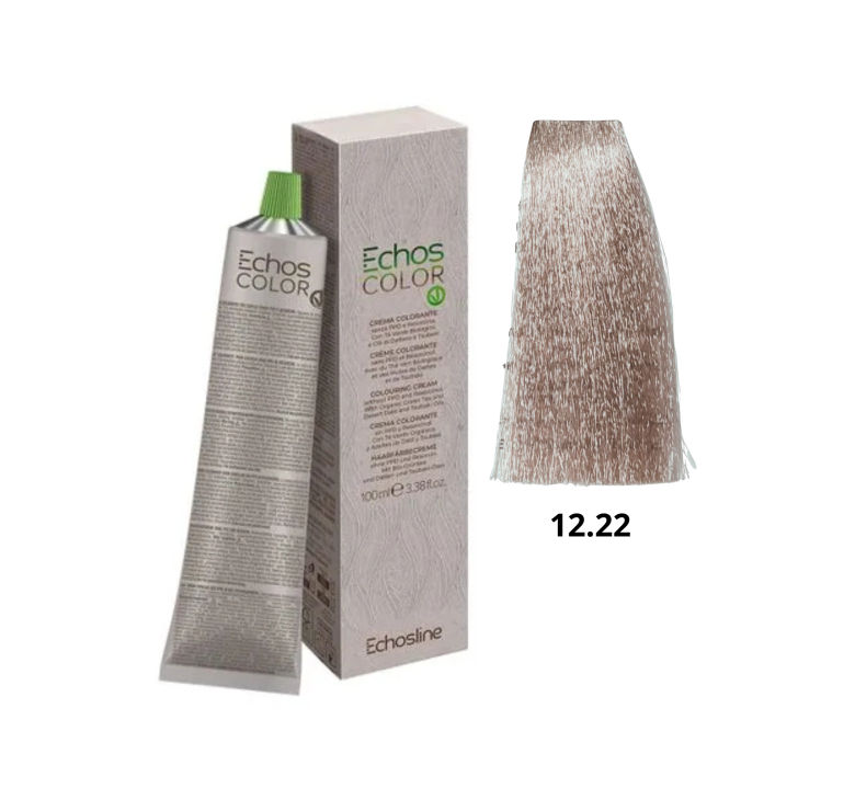 Крем-краска  Echosline Echos Color Vegan Colouring Cream 12.22 блонд экстра платиновый фиолетовый 100мл