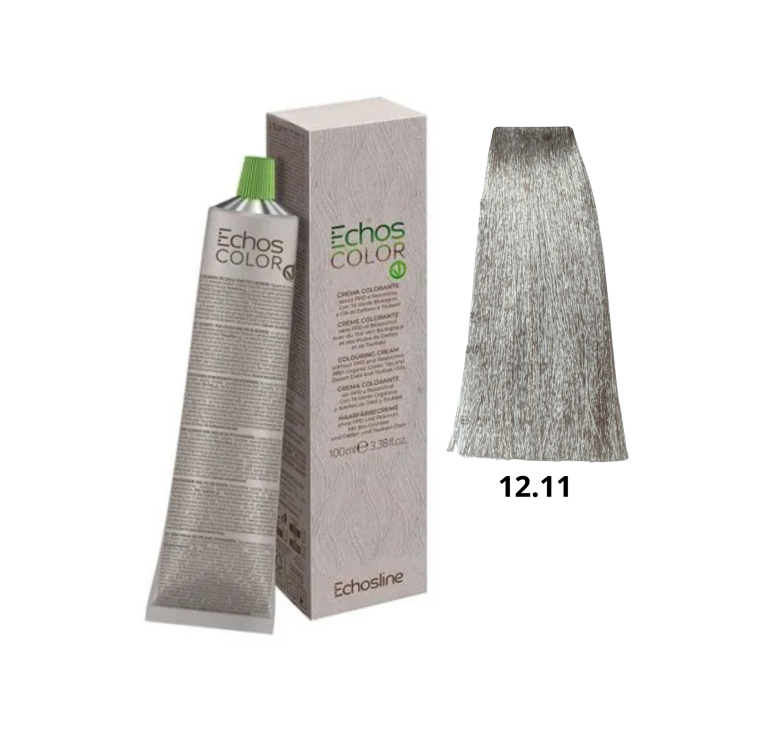 Крем-краска  Echosline Echos Color Vegan Colouring Cream 12.11 блонд экстра платиновый холодный 100мл