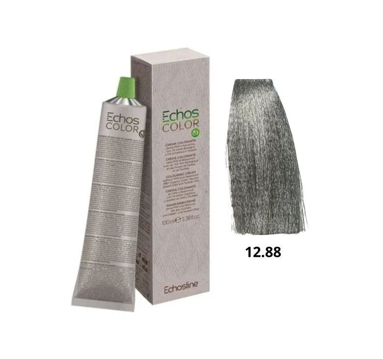 Крем-фарба Echosline Echos Color Vegan Colouring Cream 12.88 блонд екстра платиновий попелястий 100мл