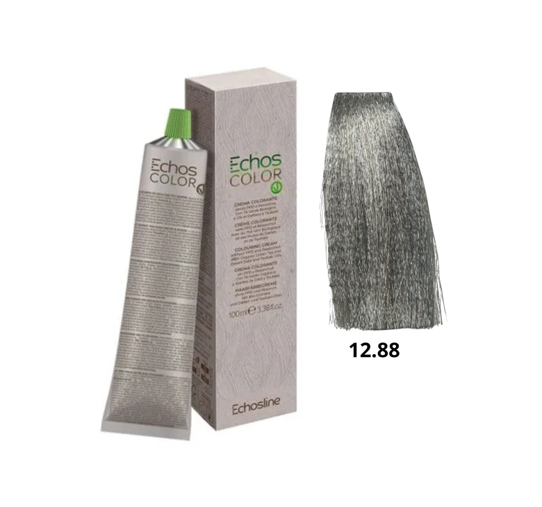Крем-краска  Echosline Echos Color Vegan Colouring Cream 12.88 блонд экстра платиновый пепельный 100мл