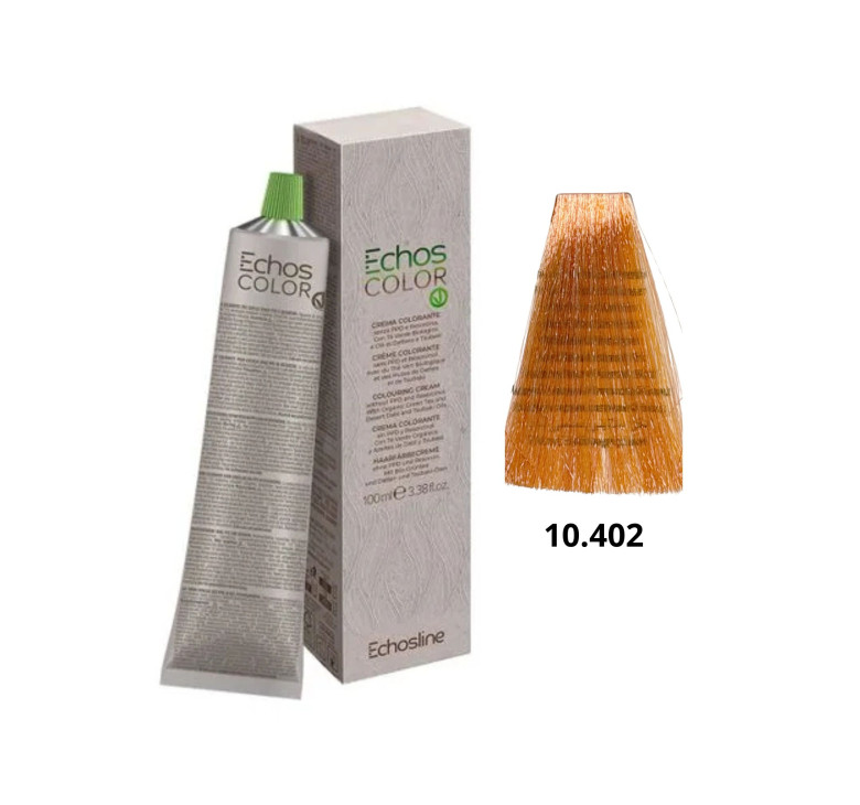 Крем-фарба Echosline Echos Color Vegan Colouring Cream 10.402 холодний мідний платиновий блонд 100мл