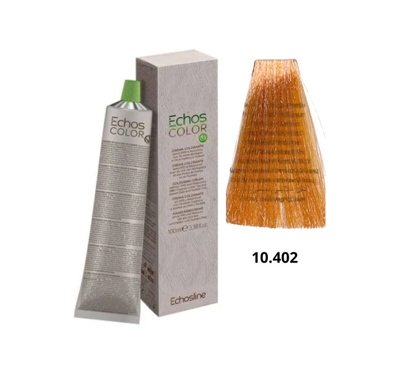 Крем-краска  Echosline Echos Color Vegan Colouring Cream 10.402 холодный медный платиновый блонд 100мл