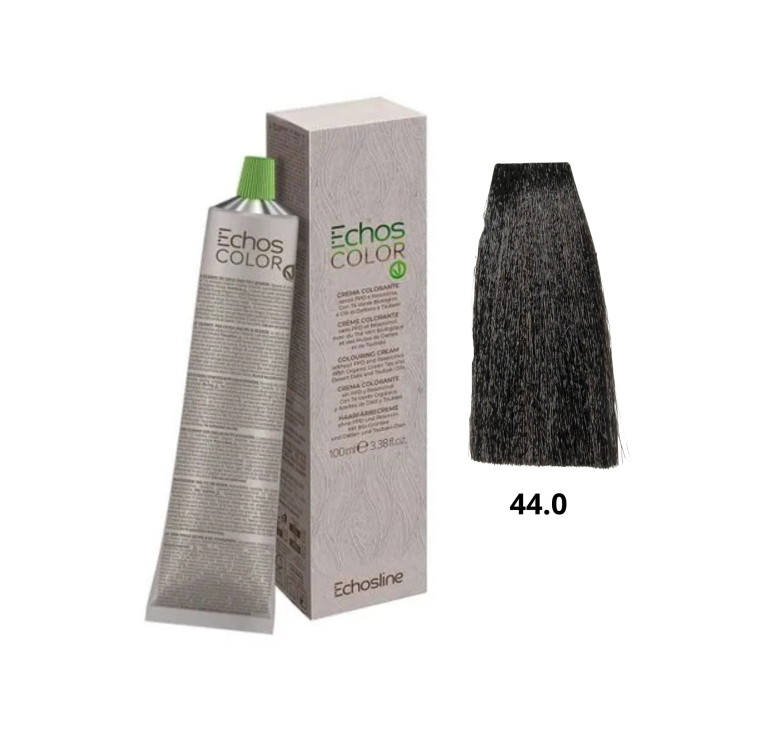 Крем фарба Echosline Echos Color Vegan Colouring Cream 44.0 100мл колір екстра насичений середній каштан