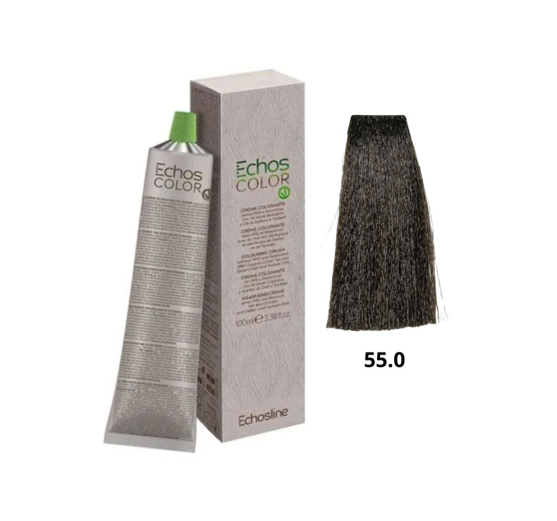 Фарба для волосся Echosline Echos Color Vegan Colouring Cream 55.0 100мл колір екстра насичений світлий каштан