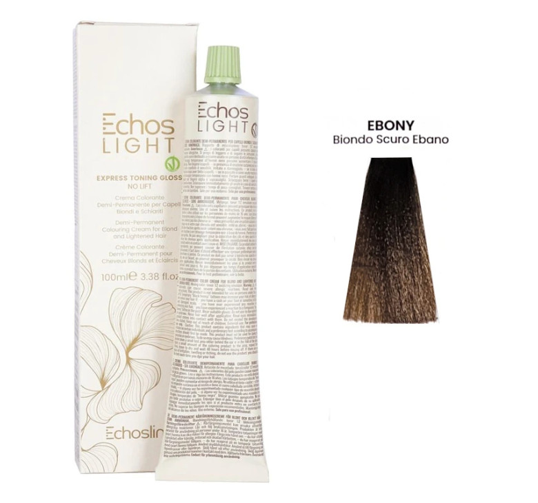 Крем-краска без аммиака Echosline Echos Light Vegan EBONY Темный блонд черное дерево 100мл