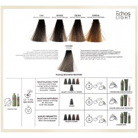 Крем-краска без аммиака Echosline Echos Light Vegan EBONY Темный блонд черное дерево 100мл