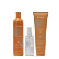 Набір для волосся з кератином Echosline Keratin Veg Шампунь 300 мл+Маска 300 мл+Флюїд 100 мл Набір для волосся з кератином Echosline Keratin Veg Шампунь 300 мл+Маска 300 мл+Флюїд 100 мл