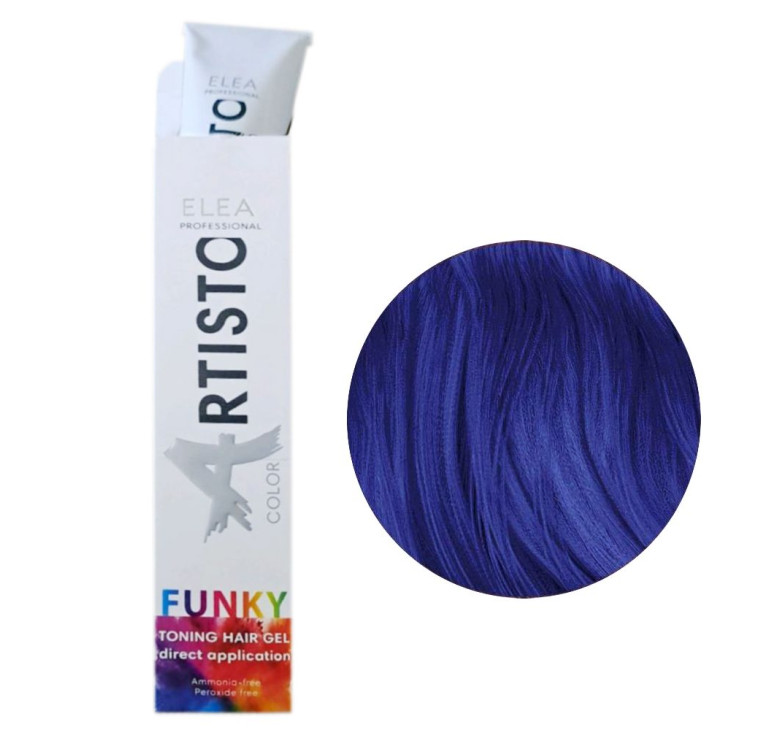 Тонуючий гель для волосся Elea Professional Artisto Funky Colors Toning Hair Gel Blue (синій) 100 мл 