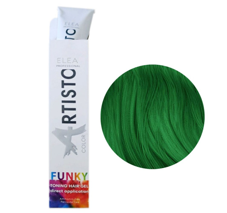 Тонирующий гель для волос Elea Professional Artisto Funky Colors Toning Hair Gel Green (зеленый) 100 мл 