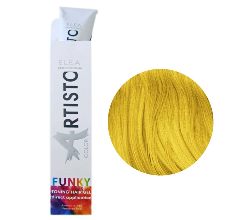 Тонуючий гель для волосся Elea Professional Artisto Funky Colors Toning Hair Gel Yellow (жовтий) 100 мл 