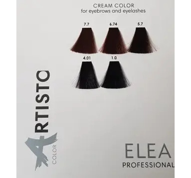 Фарба для брів Elea Professional Artisto 5.7 коричневий (25мл.барвник + 40мл.активатор)