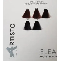 Фарба для брів Elea Professional Artisto 1.0 чорний (25мл.барвник + 40мл.активатор)