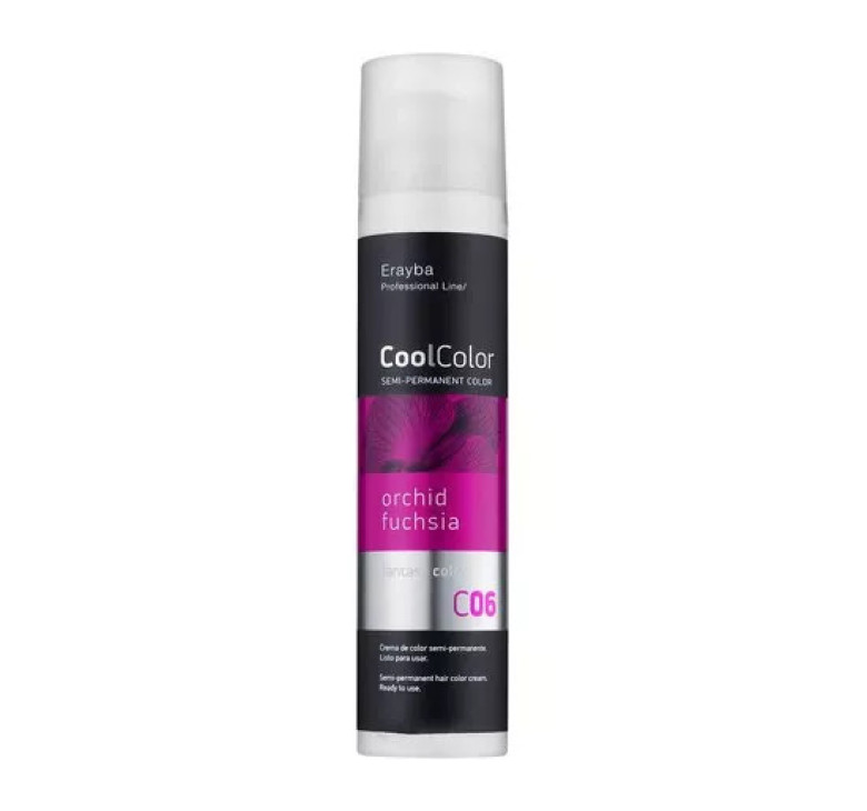 Полуперманентная крем-краска для волос Erayba CoolColor Semi-Permanent Color C06 орхидея цвета фуксии 100мл