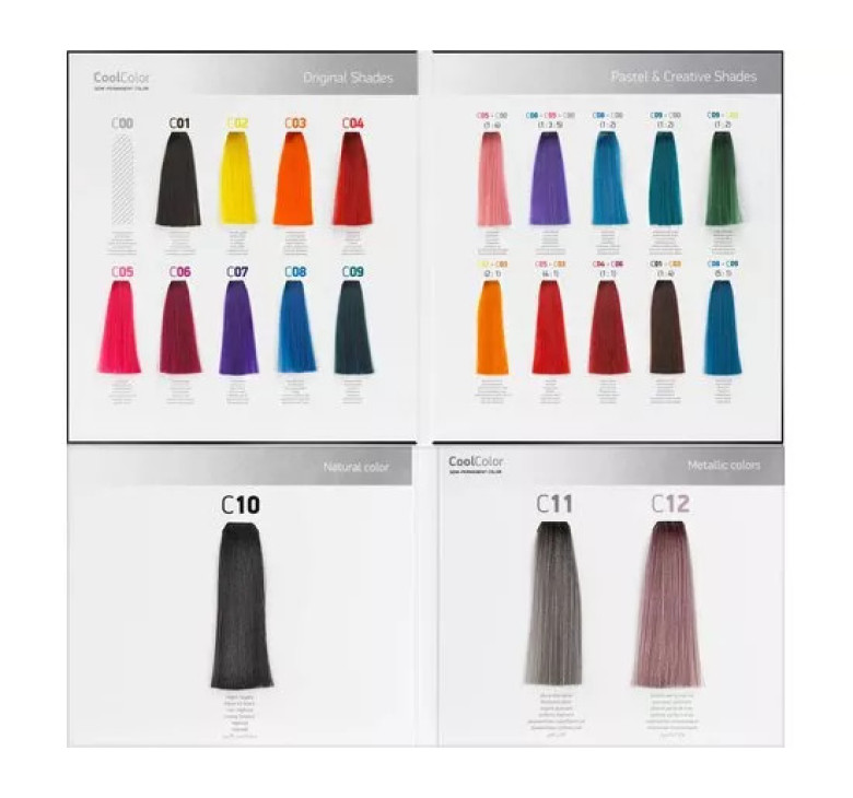 Полуперманентная крем-краска для волос Erayba CoolColor Semi-Permanent Color C10 черный 100мл
