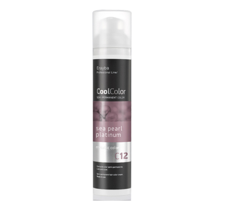 Полуперманентная крем-краска для волос Erayba CoolColor Semi-Permanent Color C12 жемчужно-платиновый 100мл