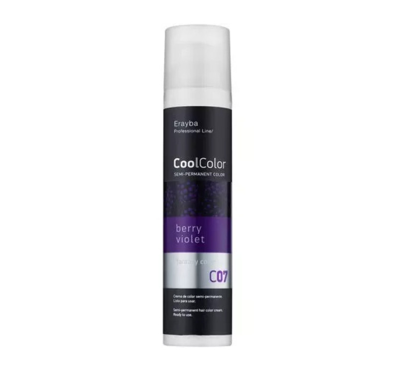 Полуперманентная крем-краска для волос Erayba CoolColor Semi-Permanent Color C07 фиолетовая ягода 100мл