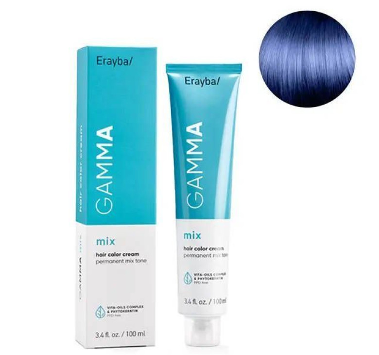 Крем-краска для волос Erayba Gamma Mix Tone Haircolor Cream 0/10 Синий микстон 100мл