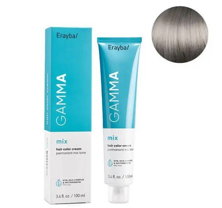 Крем-краска для волос Erayba Gamma Mix Tone Haircolor Cream 0/20 Серебристый микстон 100мл