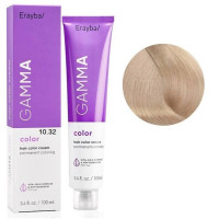 Крем-фарба для волосся Erayba Gamma Color Haircolor Cream 10/32 Супер-світлий золотисто-бежевий блонд 100мл
