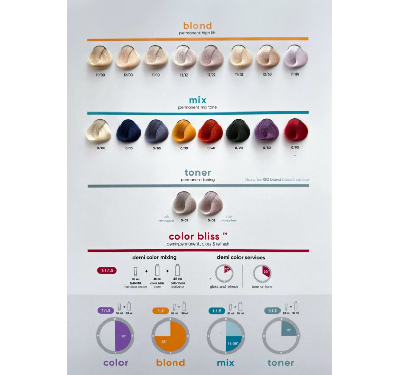 Крем-краска для волос Erayba Gamma Blond Superblond Haircolor Cream 12/22 Интенсивный ирисовый супер экстра блонд 100мл