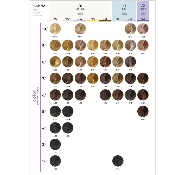 Крем-фарба для волосся Erayba Gamma Color Haircolor Cream 5/80 Фіолетовий світло-коричневий 100мл