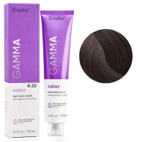 Крем-фарба для волосся Erayba Gamma Color Haircolor Cream 6/22 Інтенсивний ірисовий темний блонд 100мл