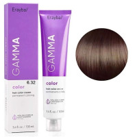 Крем-фарба для волосся Erayba Gamma Color Haircolor Cream 6/32 Темний золотисто-бежевий блонд 100мл