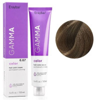 Крем-фарба для волосся Erayba Gamma Color Haircolor Cream 6/67 Темний холодний коричневий блонд 100мл