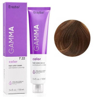 Крем-фарба для волосся Erayba Gamma Color Haircolor Cream 7/22 Інтенсивний ірисовий блонд 100мл