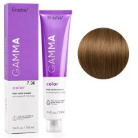 Крем-фарба для волосся Erayba Gamma Color Haircolor Cream 7/36 Золотисто-коричневий блонд 100мл