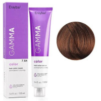 Крем-фарба для волосся Erayba Gamma Color Haircolor Cream 7/64 Коричнево-мідний блонд 100мл