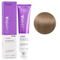 Крем-фарба для волосся Erayba Gamma Color Haircolor Cream 8/32 Світло золотисто-бежевий блонд 100мл