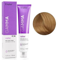 Крем-фарба для волосся Erayba Gamma Color Haircolor Cream 8/34 Світлий золотисто-мідний блонд 100мл