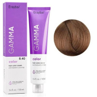Крем-фарба для волосся Erayba Gamma Color Haircolor Cream 8/40 Світлий мідний блонд 100мл