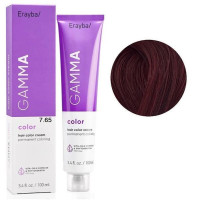 Крем-краска для волос Erayba Gamma Color Haircolor Cream 7/65 Коричнево-махагоновый блонд 100мл