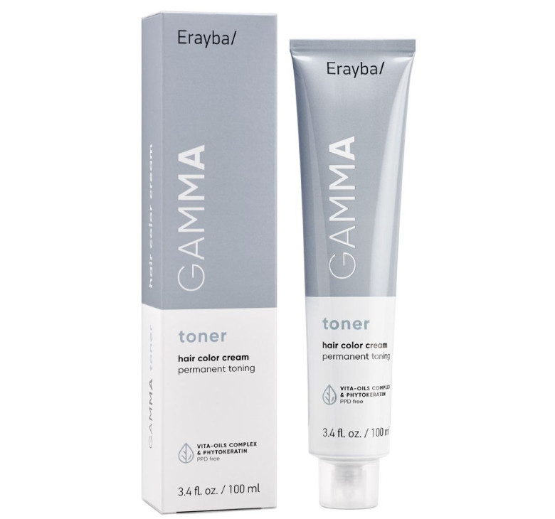 Крем-краска для волос Erayba Gamma Haircolor Cream Toner 0/01 Пепельный 100мл