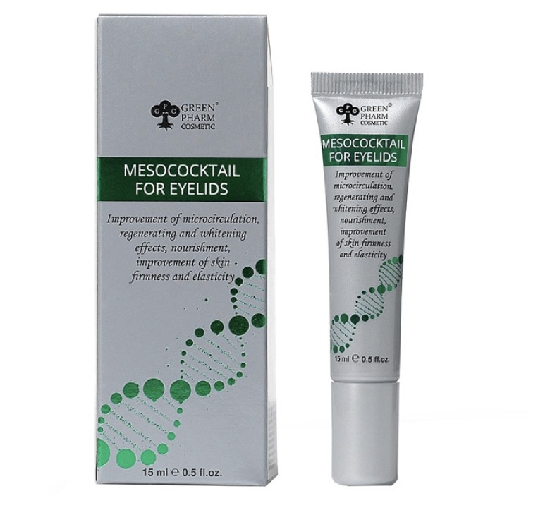 Крем косметичний Мезококтейль для повік рН 5,5 Green Pharm Cosmetic 15мл