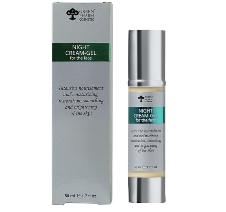 Ночной крем-гель для лица рН 5,5 Green Pharm Cosmetic 50мл