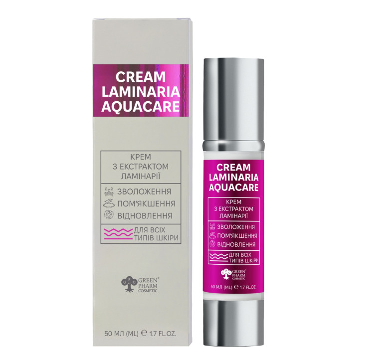 Крем зволожувальний Laminaria AquaCare для обличчя ,Green Pharm Cosmetic 50мл