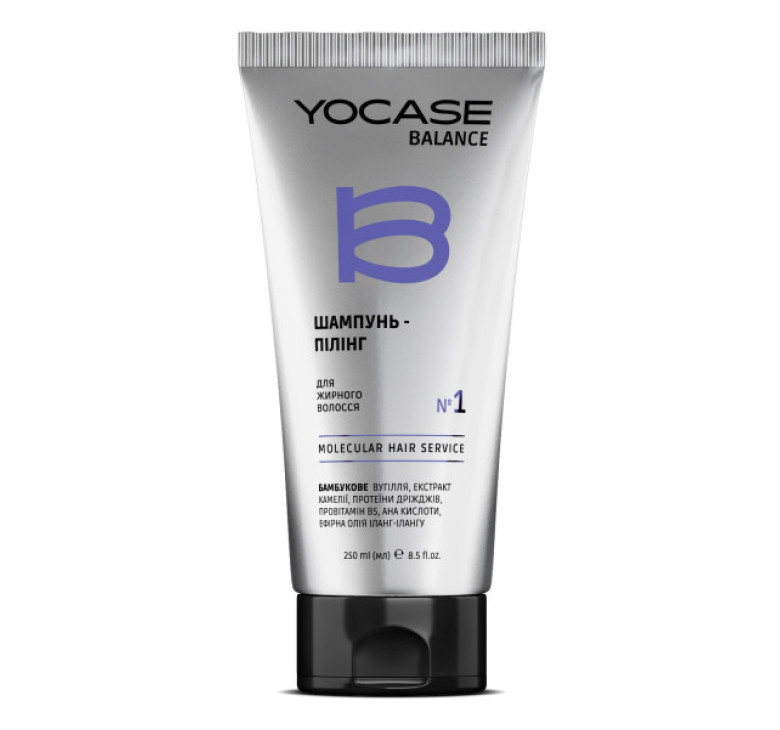 Шампунь-пілінг BALANCE для жирного волосся YOCASE, 250 мл