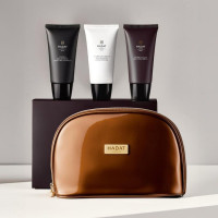 Набір "Рідкий шовк" Hadat Cosmetics Hydro Silk Hair Set (shm/70ml + cond/70ml + mask/70ml + bag)